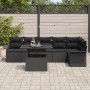 Juego de Sofá de Jardín de 7 Piezas con Cojines Negro Rattan by , Outdoor sofas - Ref: Foro24-3348299, Price: 503,61 €, Disco...