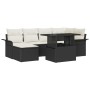 Conjunto de Sofá de Jardín de 7 Piezas con Cojines Negro Poliratán de , Sofás de exterior - Ref: Foro24-3348313, Precio: 464,...