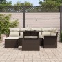 Juego de Sofás de Jardín de 7 Piezas con Cojines Marrón Ratán Poliéster von , Outdoor-Sofas - Ref: Foro24-3348314, Preis: 521...