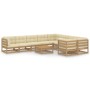 Gartenmöbel Set 10 Stück Kissen Honig Braun Kiefer Holz von vidaXL, Gartensets - Ref: Foro24-3077042, Preis: 1,00 €, Rabatt: %