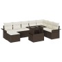 Juego de sofá de jardín de 9 piezas con cojines marrón de poliratán von , Outdoor-Sofas - Ref: Foro24-3348334, Preis: 633,89 ...