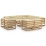 Gartenmöbel Set 12 Stück Kissen Honig Braun Kiefer Holz von vidaXL, Gartensets - Ref: Foro24-3077002, Preis: 1,00 €, Rabatt: %