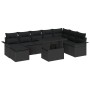 Conjunto de Sofá de Jardín de 9 Piezas con Cojines de Ratán Polipropileno Negro by , Outdoor sofas - Ref: Foro24-3348339, Pri...