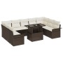 Conjunto de Sofá de Jardín de 10 Piezas con Cojines Ratán Poliéster Marrón. by , Outdoor sofas - Ref: Foro24-3348344, Price: ...
