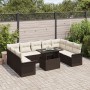 Conjunto de Sofá de Jardín de 10 Piezas con Cojines Ratán Poliéster Marrón. by , Outdoor sofas - Ref: Foro24-3348344, Price: ...
