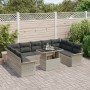 Conjunto de sofá de jardín de 10 piezas con cojines en ratán gris claro von , Outdoor-Sofas - Ref: Foro24-3348348, Preis: 753...