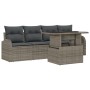 Conjunto de Sofá de Jardín 5 Piezas Gris Ratán, Poliéster von , Outdoor-Sofas - Ref: Foro24-3348545, Preis: 358,87 €, Rabatt: %