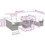 Conjunto de Sofá de Jardín de 11 Piezas con Cojines Gris Claro de Polirratán by , Outdoor sofas - Ref: Foro24-3348358, Price:...