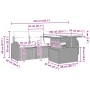 Conjunto de Sofá de Jardín 5 Piezas Gris Ratán, Poliéster von , Outdoor-Sofas - Ref: Foro24-3348545, Preis: 358,87 €, Rabatt: %
