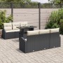 Juego de Sofá de Jardín de 7 Piezas con Cojines Negros de Poliratán von , Outdoor-Sofas - Ref: Foro24-3348563, Preis: 520,51 ...