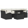 Conjunto de Sofá de Jardín de 7 Piezas con Cojines Ratán Poli Negro von , Outdoor-Sofas - Ref: Foro24-3348573, Preis: 487,80 ...