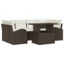 Juego de Sofá de Jardín de 7 Piezas con Cojines Marrón de Poliratán by , Outdoor sofas - Ref: Foro24-3348574, Price: 510,34 €...