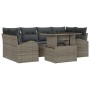 Conjunto de Sofá de Jardín de 7 Piezas con Cojines Gris de Poliéster Ratan von , Outdoor-Sofas - Ref: Foro24-3348575, Preis: ...