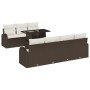 Juego de Sofás de Jardín de 8 Piezas con Cojines Marrón Ratán Poliéster by , Outdoor sofas - Ref: Foro24-3348584, Price: 588,...