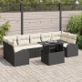 Juego de Sofá de Jardín de 8 Piezas con Cojines Ratán Poliéster Negro by , Outdoor sofas - Ref: Foro24-3348593, Price: 534,55...