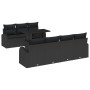 Conjunto de Sofá de Jardín de 8 Piezas con Cojines Negro Ratán Duradero von , Outdoor-Sofas - Ref: Foro24-3348589, Preis: 572...