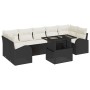 Juego de Sofá de Jardín de 8 Piezas con Cojines Ratán Poliéster Negro by , Outdoor sofas - Ref: Foro24-3348593, Price: 534,55...