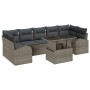 Conjunto Sofá Jardín 8 Piezas con Cojines Gris Ratán von , Outdoor-Sofas - Ref: Foro24-3348595, Preis: 565,97 €, Rabatt: %