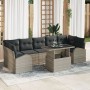 Juego de Sofá de Jardín de 8 Piezas con Cojines Gris Claro de Ratán von , Outdoor-Sofas - Ref: Foro24-3348598, Preis: 636,61 ...