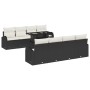 Juego de Sofás de Jardín de 9 Piezas con Cojines Ratán Poliéster Negro by , Outdoor sofas - Ref: Foro24-3348603, Price: 604,0...