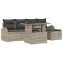 Juego de Sofá de Jardín de 6 Piezas con Cojines en Poliratán Gris Claro von , Outdoor-Sofas - Ref: Foro24-3348628, Preis: 428...