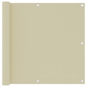 Toldo para balcón tela oxford color crema 90x500 cm