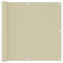 Toldo para balcón tela oxford color crema 90x500 cm