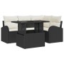 Conjunto de Sofá de Jardín de 5 Piezas con Cojines Negro Poliratán by , Outdoor sofas - Ref: Foro24-3348633, Price: 382,67 €,...