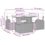 Conjunto de Sofá de Jardín de 5 Piezas con Cojines Negro Poliratán by , Outdoor sofas - Ref: Foro24-3348633, Price: 382,67 €,...