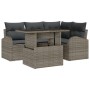 Set de Sofá de Jardín de 5 Piezas con Cojines Gris Poliratán de , Sofás de exterior - Ref: Foro24-3348635, Precio: 388,85 €, ...