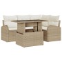 Juego de Sofá de Jardín de 5 Piezas con Cojines de Ratán Sintético Beige by , Outdoor sofas - Ref: Foro24-3348637, Price: 404...
