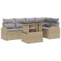 conjunto de sofá de jardín de 6 piezas con cojines beige de ratán sintético von , Outdoor-Sofas - Ref: Foro24-3348646, Preis:...