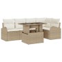 Conjunto de Sofá de Jardín de 6 Piezas con Cojines Beige de Rattan by , Outdoor sofas - Ref: Foro24-3348647, Price: 458,86 €,...