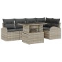 Conjunto de Sofás de Jardín de 6 Piezas con Cojines Gris Claro Ratán Poli by , Outdoor sofas - Ref: Foro24-3348648, Price: 46...