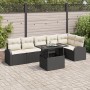 Conjunto de Sofás de Jardín de 7 Piezas con Cojines Negro Poliratán by , Outdoor sofas - Ref: Foro24-3348653, Price: 460,65 €...