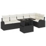Conjunto de Sofás de Jardín de 7 Piezas con Cojines Negro Poliratán by , Outdoor sofas - Ref: Foro24-3348653, Price: 460,65 €...