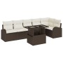 Conjunto de Sofá de Jardín de 7 Piezas con Cojines Marrón Ratán Poly by , Outdoor sofas - Ref: Foro24-3348654, Price: 527,78 ...