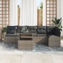 Set de Sofá de Jardín de 7 Piezas con Cojines Grises de Polirratán by , Outdoor sofas - Ref: Foro24-3348655, Price: 488,38 €,...