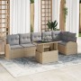 Juego de Sofá de Jardín de 7 Piezas con Cojines Beige de Poliratán von , Outdoor-Sofas - Ref: Foro24-3348656, Preis: 502,45 €...