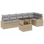 Juego de Sofá de Jardín de 7 Piezas con Cojines Beige de Poliratán von , Outdoor-Sofas - Ref: Foro24-3348656, Preis: 502,45 €...