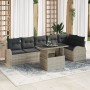 Juego de Sofá de Jardín de 7 Piezas con Cojines Gris Claro Poliratán by , Outdoor sofas - Ref: Foro24-3348658, Price: 549,36 ...