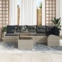 Juego de Sofá de Jardín de 7 Piezas con Cojines Gris Claro Poliratán by , Outdoor sofas - Ref: Foro24-3348658, Price: 549,36 ...