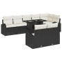 Conjunto de Sofá de Jardín de 9 Piezas con Cojines Negro Ratán Polivinílico by , Outdoor sofas - Ref: Foro24-3348663, Price: ...