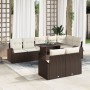 Conjunto de Sofás de Jardín de 9 Piezas con Cojines de Ratán de Polietileno Marrón von , Outdoor-Sofas - Ref: Foro24-3348664,...