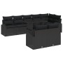 Conjunto de Sofá de Jardín de 9 Piezas con Cojines Negro Ratan Poligonal by , Outdoor sofas - Ref: Foro24-3348669, Price: 673...