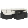 Juego de Sofá de Jardín de 7 Piezas con Cojines Negro Poliratán by , Outdoor sofas - Ref: Foro24-3348673, Price: 462,43 €, Di...