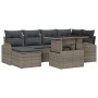 Conjunto de Sofás de Jardín de 7 Piezas con Cojines Gris Ratán Poliéster by , Outdoor sofas - Ref: Foro24-3348675, Price: 478...