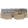 Juego de Sofá de Jardín de 7 Piezas con Cojines Beige Ratán Poliéster by , Outdoor sofas - Ref: Foro24-3348676, Price: 492,82...