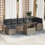 Conjunto de Sofá de Jardín de 8 Piezas con Cojines Gris Ratán Poliéster von , Outdoor-Sofas - Ref: Foro24-3348685, Preis: 532...