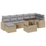 Juego de Sofá de Jardín de 8 Piezas con Cojines Beige de Poliratán by , Outdoor sofas - Ref: Foro24-3348686, Price: 546,54 €,...